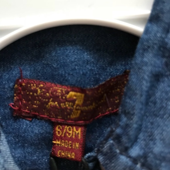 NWT 7FAM infant denim romper - Picture 4 of 8